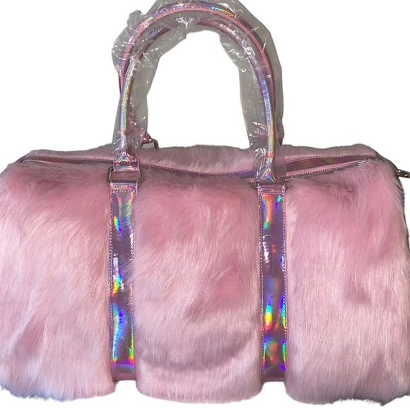 Dolls Kill Handbags - SUGAR THRILLZ x Dolls Kill Furry Shaggadelic Weekender and x-body strap - NWT